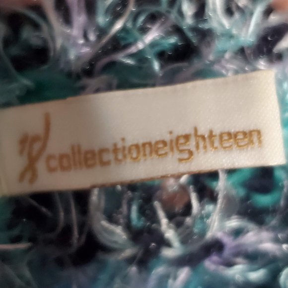 Collection Eighteen Long Blue Knit Infinity Scarf - Picture 4 of 6
